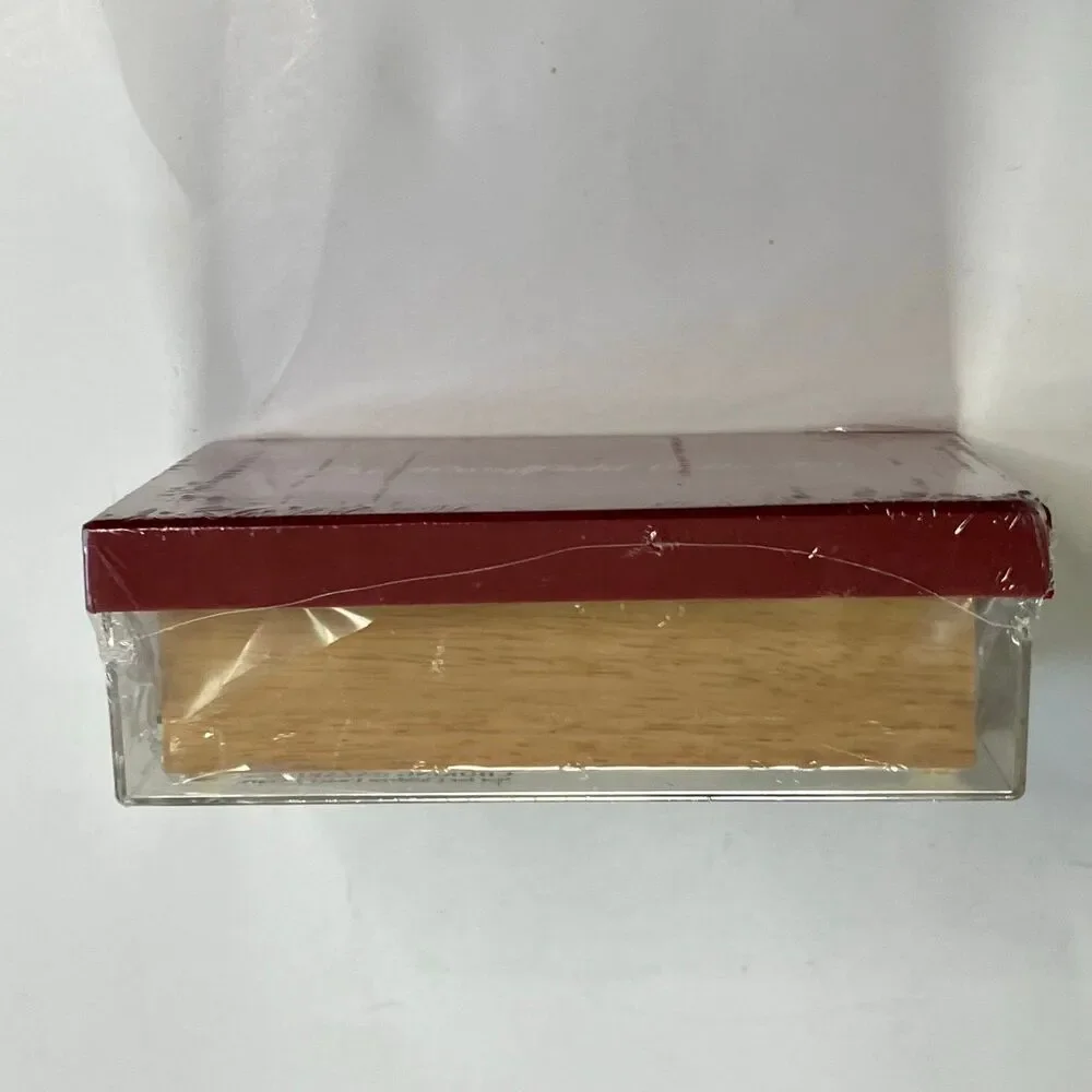 The Woodfield Collection Dominoes Wooden Box Beveled Glass Collectable Game New
